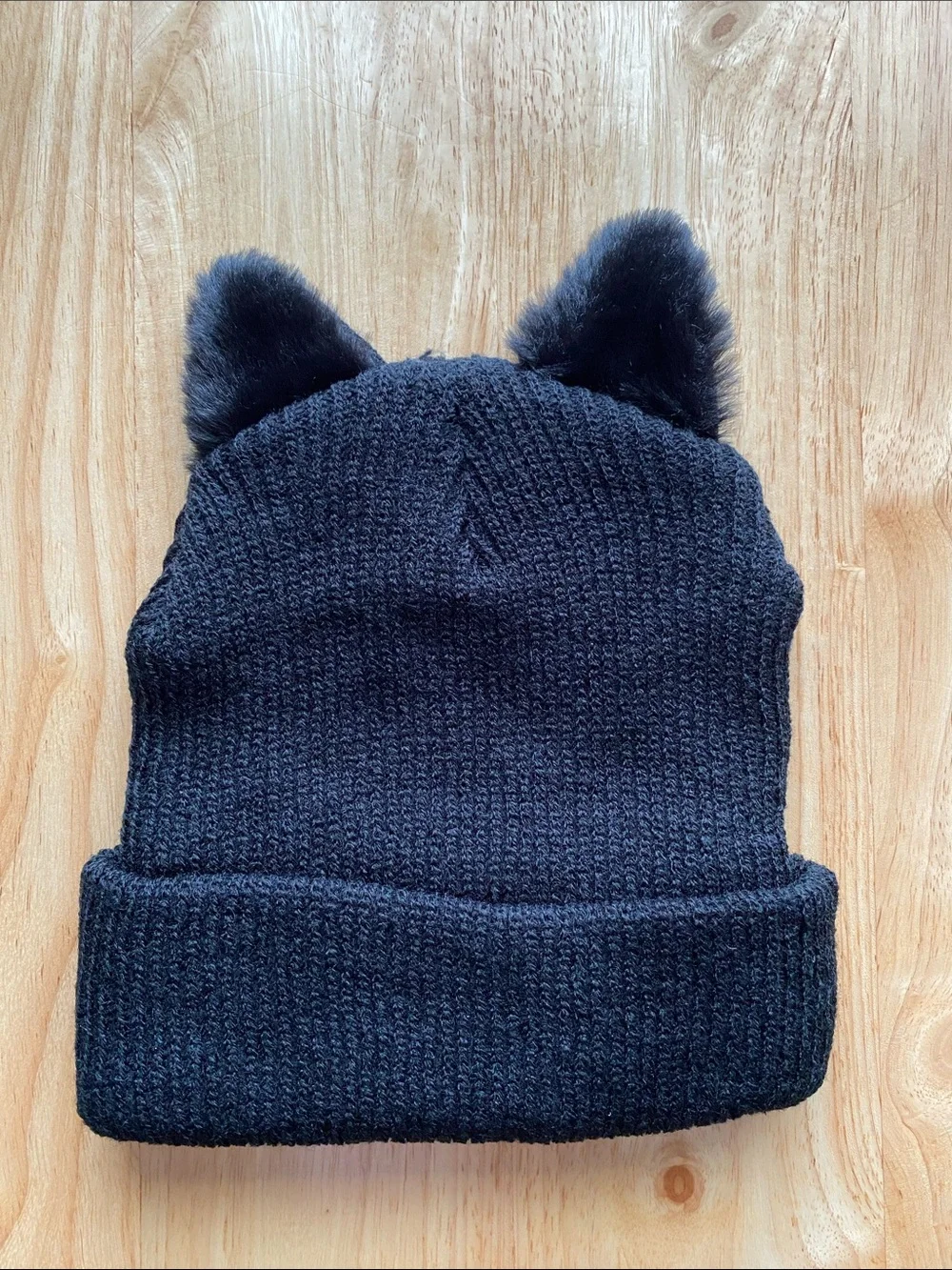 Women’s Black Cat Ear Beanie
